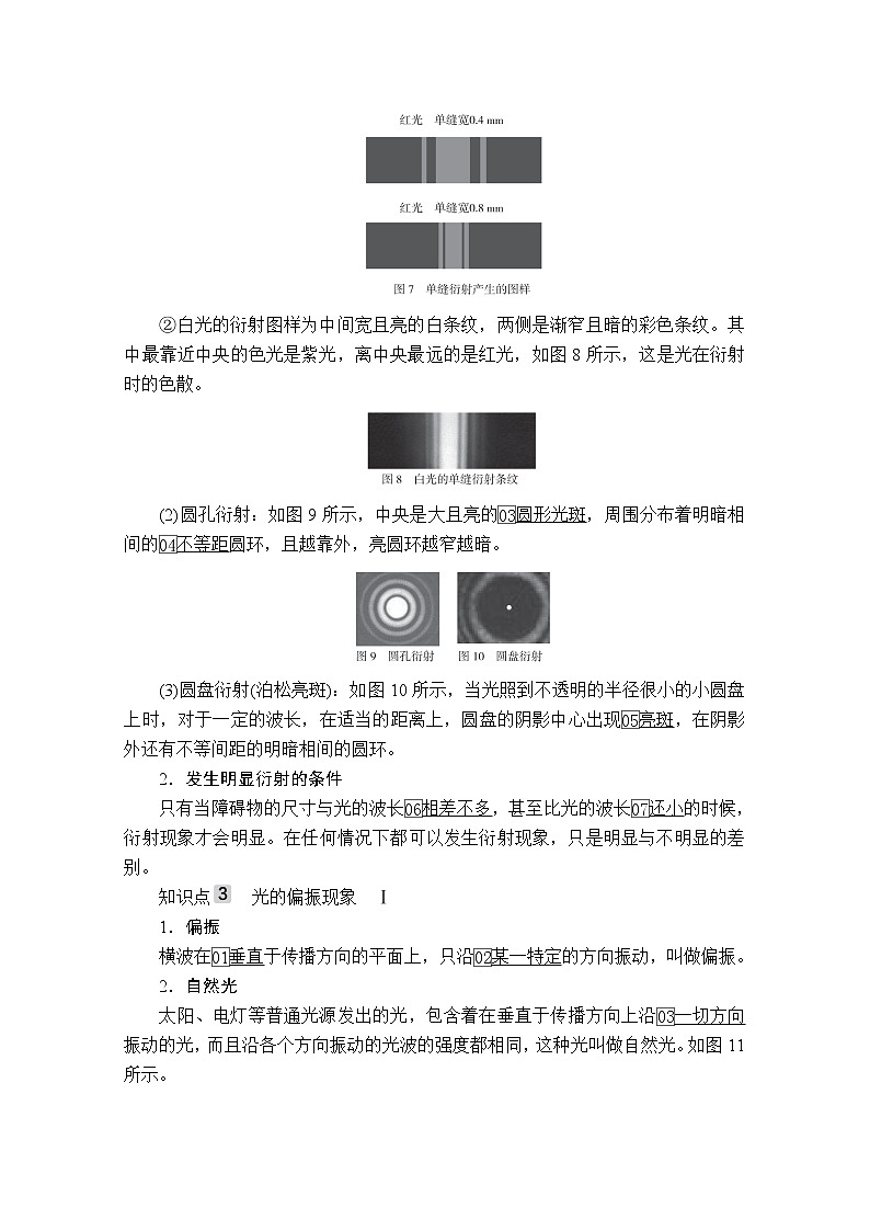 2021高三统考人教物理一轮（经典版）学案：第15章第2讲光的波动性电磁波相对论03