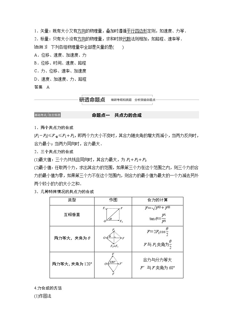2021高考物理教科版一轮复习学案作业：第二章第3讲力的合成与分解03