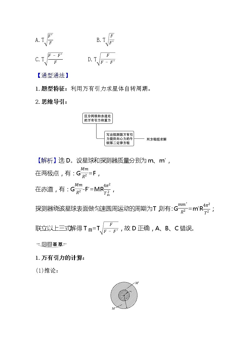 2021高考物理沪科版新课程一轮复习关键能力·题型突破4.4　万有引力与航天03