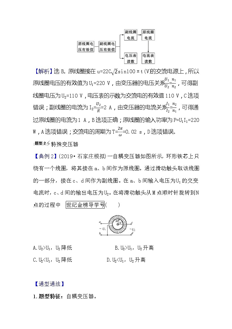 2021高考物理沪科版新课程一轮复习关键能力·题型突破11.2变压器　电能的输送02