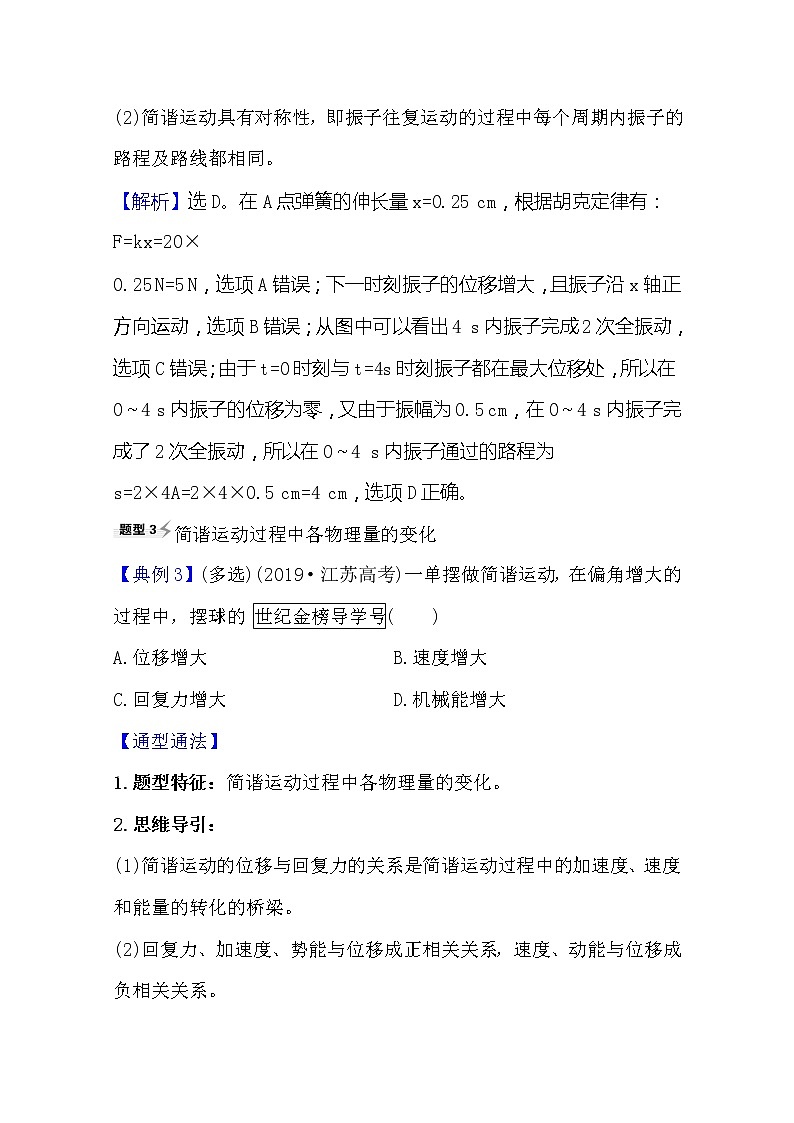 2021高考物理沪科版新课程一轮复习关键能力·题型突破选修3-41.1机械振动03