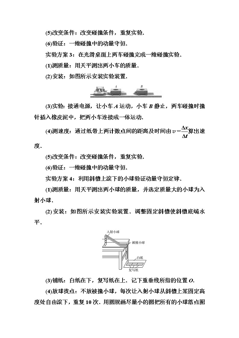 2021高考物理（选择性考试）人教版一轮学案：第六章实验6　验证动量守恒定律02