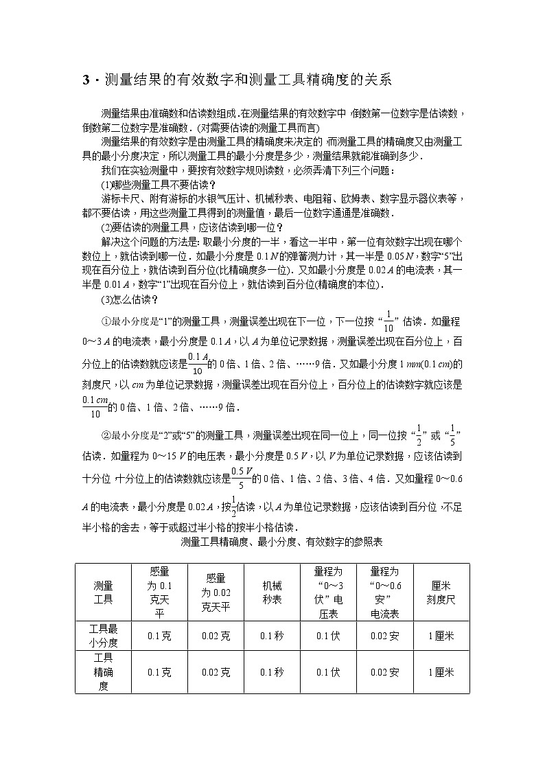 2021版一轮复习名师导学物理文档：第1章第4节　误差和有效数字　长度的测量02