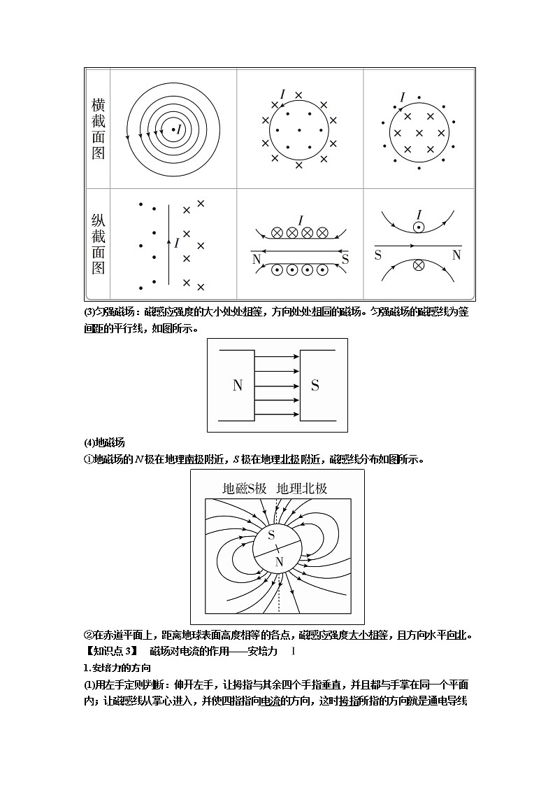 2019年高考物理一轮复习讲义：第9章 第1讲《磁场及其对电流的作用》(含解析)03