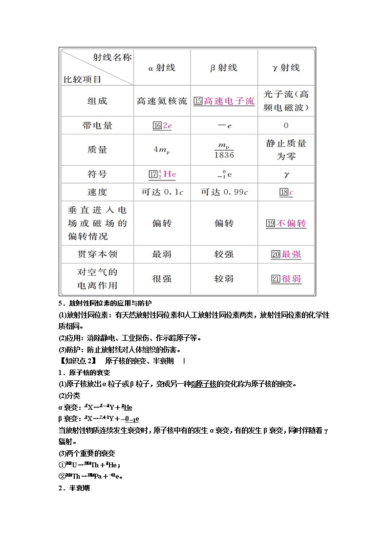 2019年高考物理一轮复习讲义：第13章 第2讲《放射性元素的衰变、核能》(含解析)02
