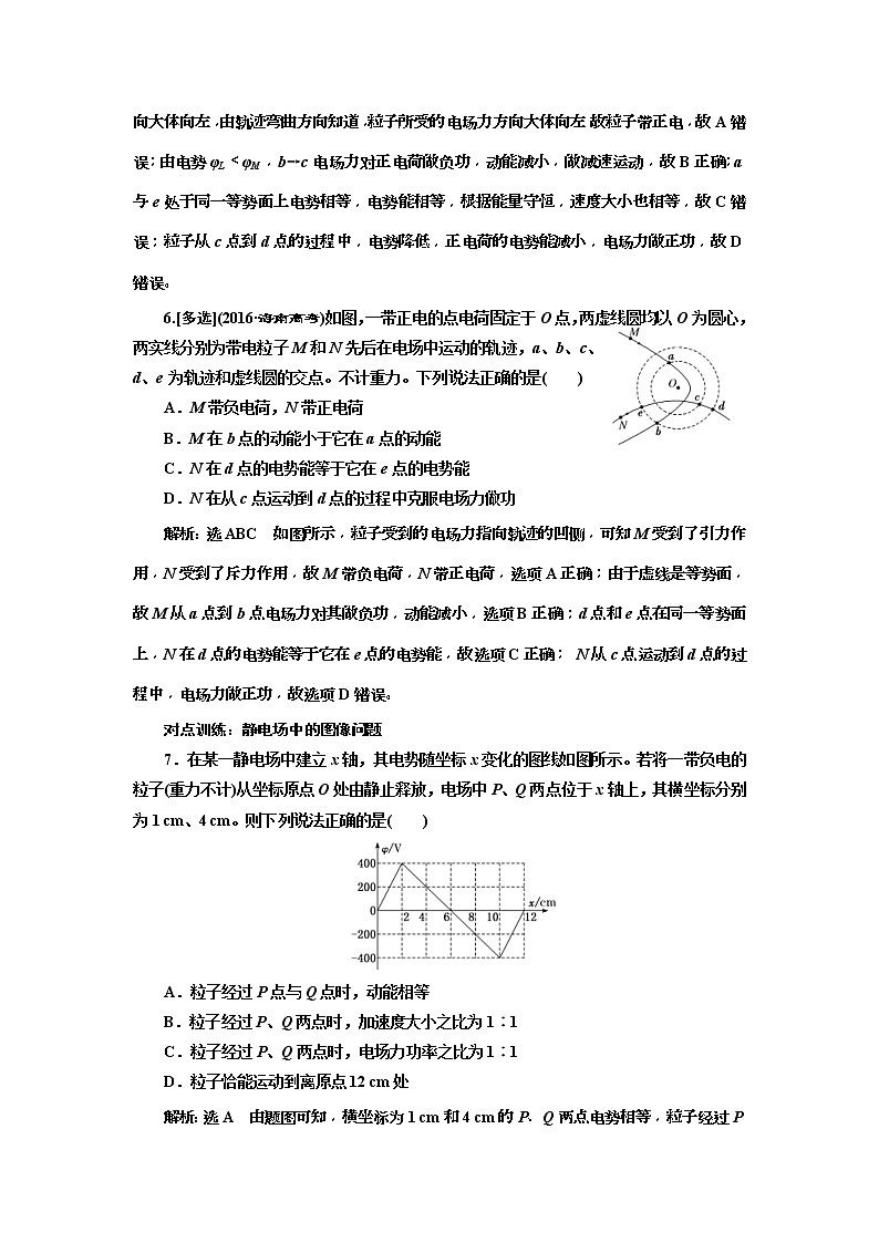 (江苏版)2019届高考物理一轮复习课时检测22《 电场能的性质》(含解析)03
