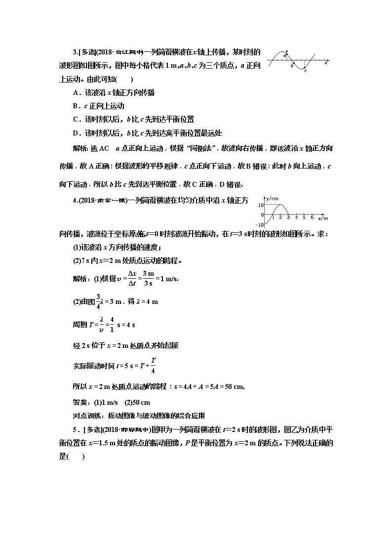 (江苏版)2019届高考物理一轮复习课时检测44《 机械波》(含解析)02