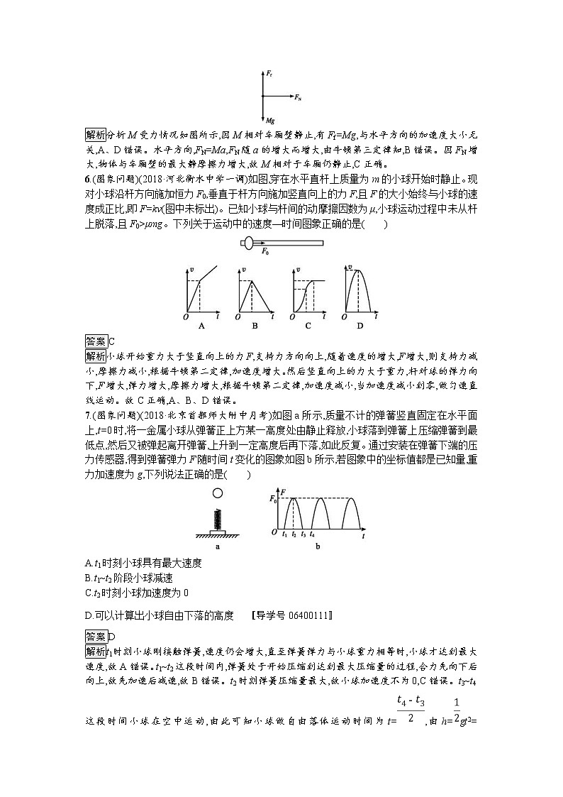 2019届高考物理一轮复习课时规范练08《牛顿第二定律　两类动力学问题》(含解析)03