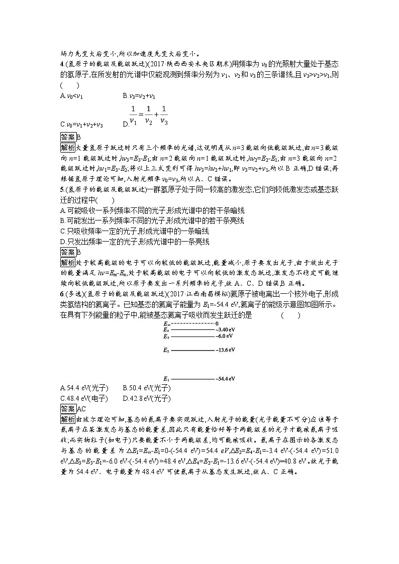 2019届高考物理一轮复习课时规范练38《原子结构　玻尔理论》(含解析)02