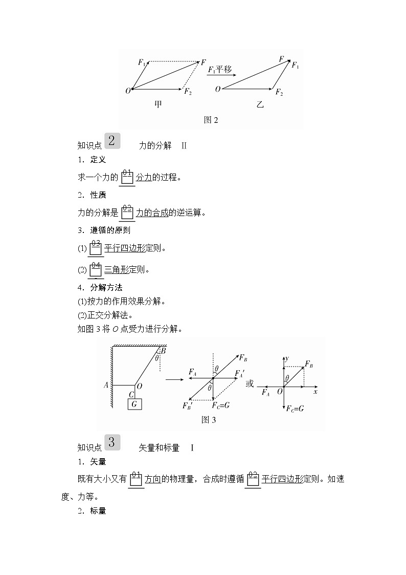 2020高考物理一轮复习学案：第二章第2讲力的合成与分解02