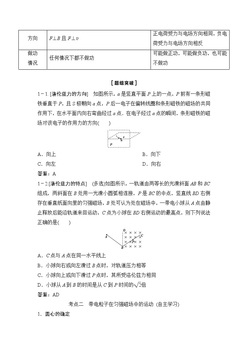 2020年高考物理新课标第一轮总复习讲义：第九章第二讲　磁场对运动电荷的作用03