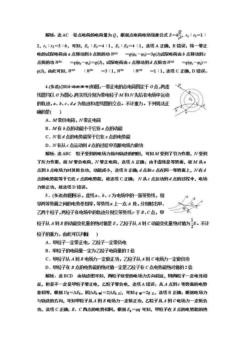 2020版高三物理一轮复习课时跟踪检测（二十三）第七章电场能的性质02