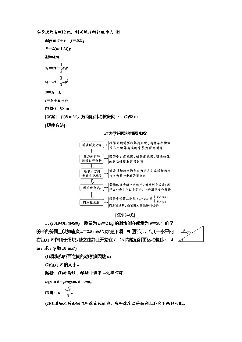 2020高考物理新创新大一轮复习新课改省份专用讲义：第三章第15课时　动力学的两类基本问题（重点突破课）02
