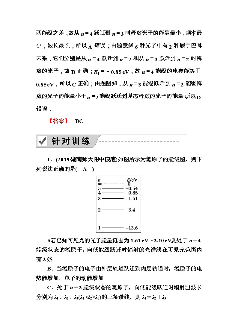2020《复习方案》高考物理人教版一轮复习讲义：第十二章第2讲　原子结构　原子核第3页