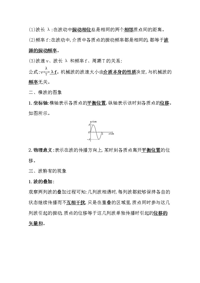 2021版物理全能大一轮复习人教版讲义：选修3-41.2　机　械　波　02