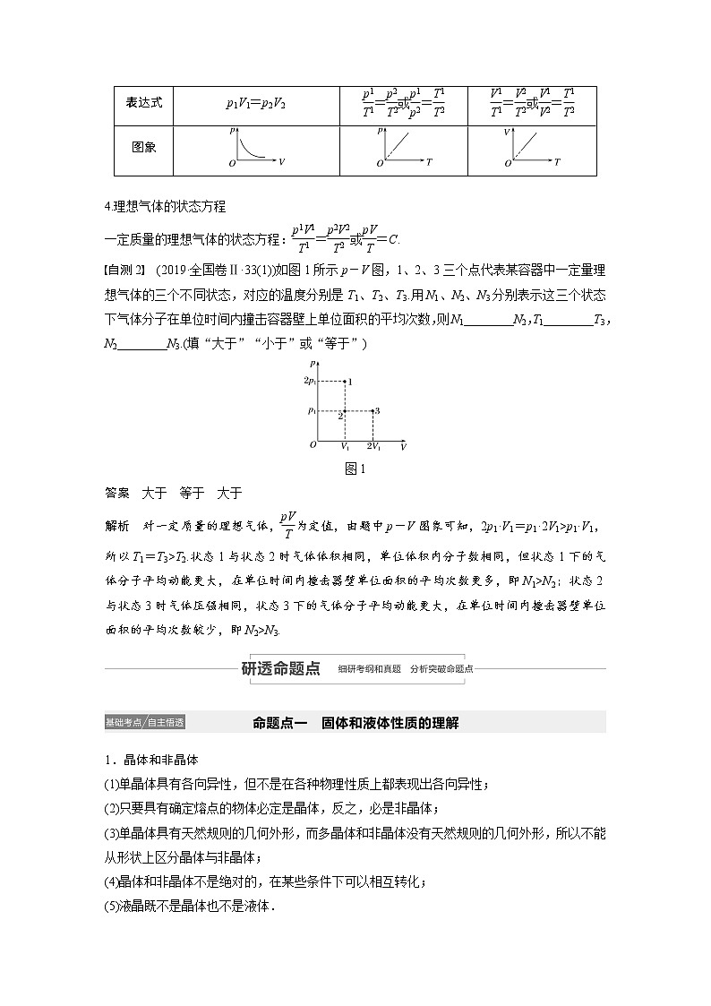 2021高考物理人教版一轮复习学案作业：第十三章第2讲固体、液体和气体03