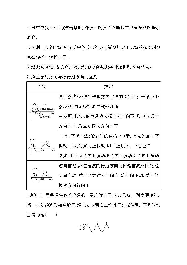2021版人教版高三物理一轮复习基础梳理：第十章　课时2　机械波　波动图象 学案03