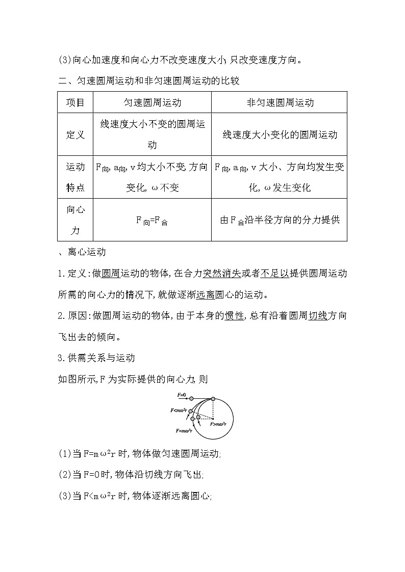 2021版人教版高三物理一轮复习基础梳理：第四章　课时3　圆周运动的规律与应用 学案02