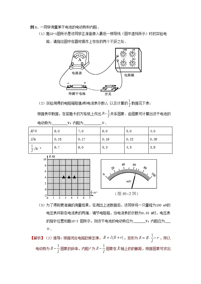 2020_2021年高考物理实验方法安阻法含解析 试卷02