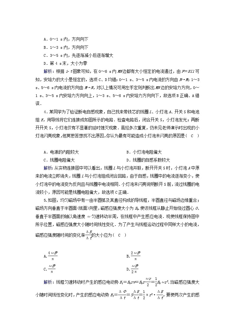 2019届高考物理二轮复习专题限时训练11电磁感应(含解析)02
