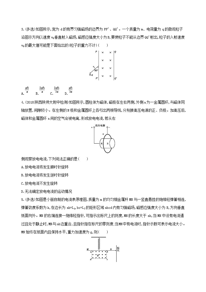 2019高考物理二轮复习第10讲 磁场及带电粒子在磁场中的运动 专题训练(含解析)02