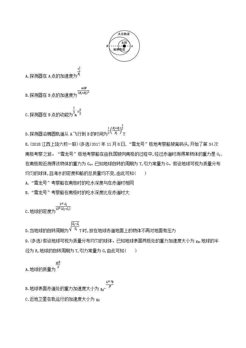 2019高考物理二轮复习第5讲 万有引力与天体运动 专题训练(含解析)03