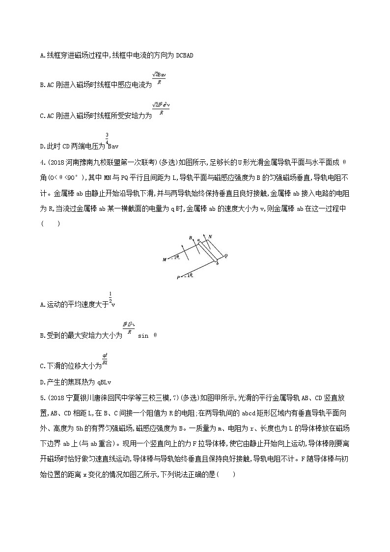 2019高考物理二轮复习第13讲 电磁感应 专题训练(含解析)02