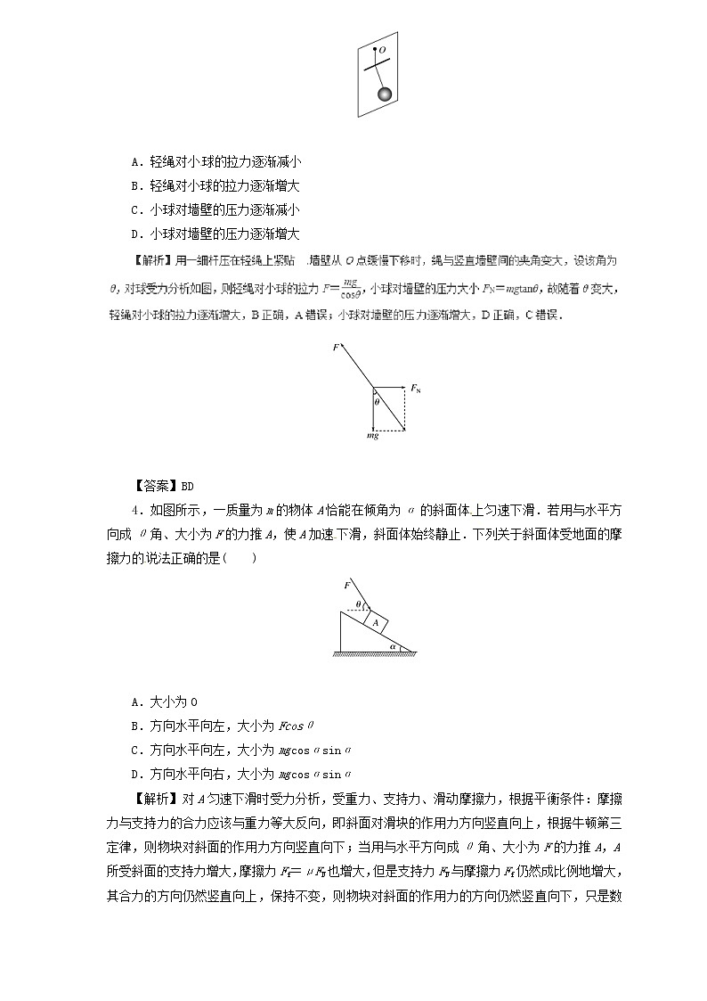 2019届高考物理二轮复习题型专练 2.3受力分析共点力平衡解(含解析)02