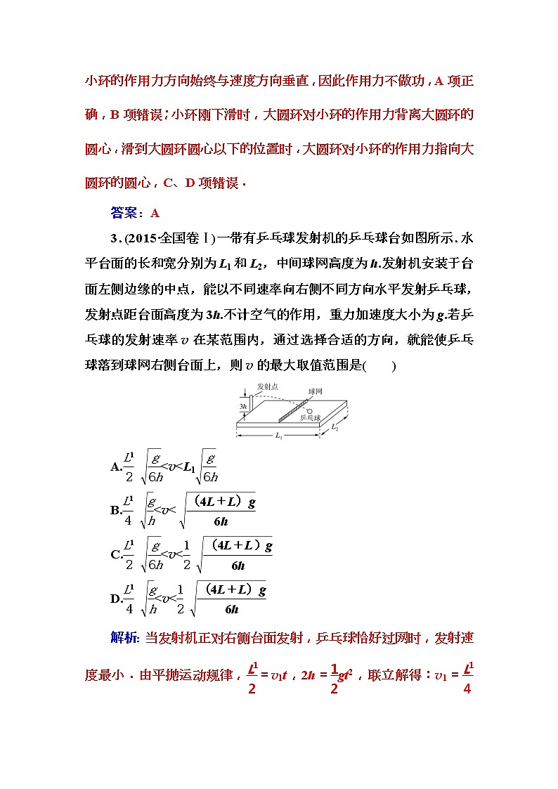2018年高考物理第一轮复习课时跟踪练：章末整合提升4 (含解析)第3页