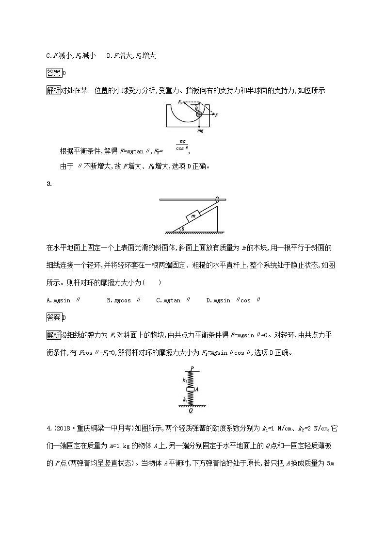 2020版高考物理一轮复习单元质检02 相互作用(含解析)02