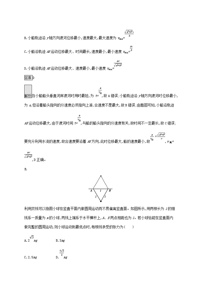 2020版高考物理一轮复习单元质检04 曲线运动万有引力与航天(含解析)02
