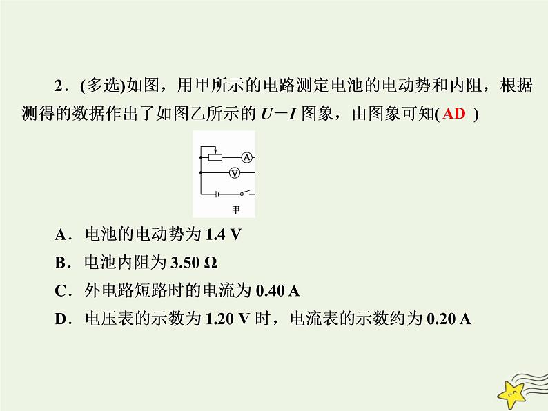 2020高中物理第二章恒定电流课时19实验：测定电池的电动势和内阻课件新人教版选修3_105