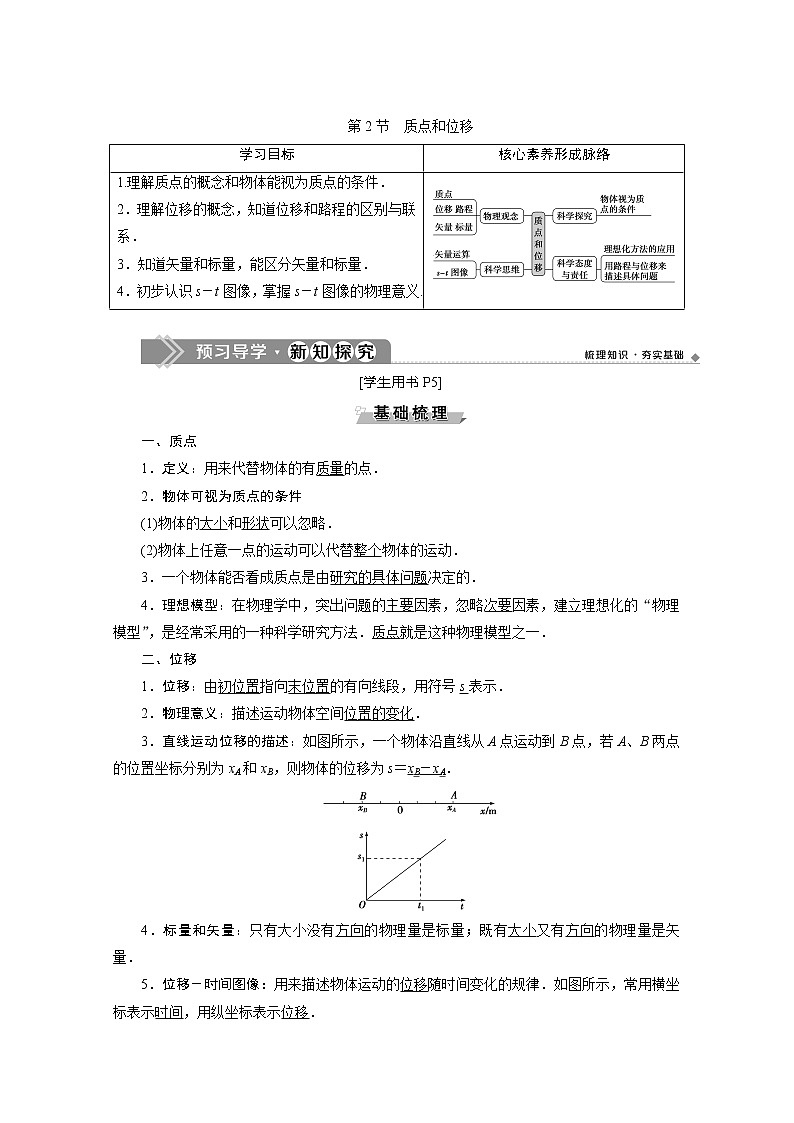 第1章第2节　质点和位移 讲义01
