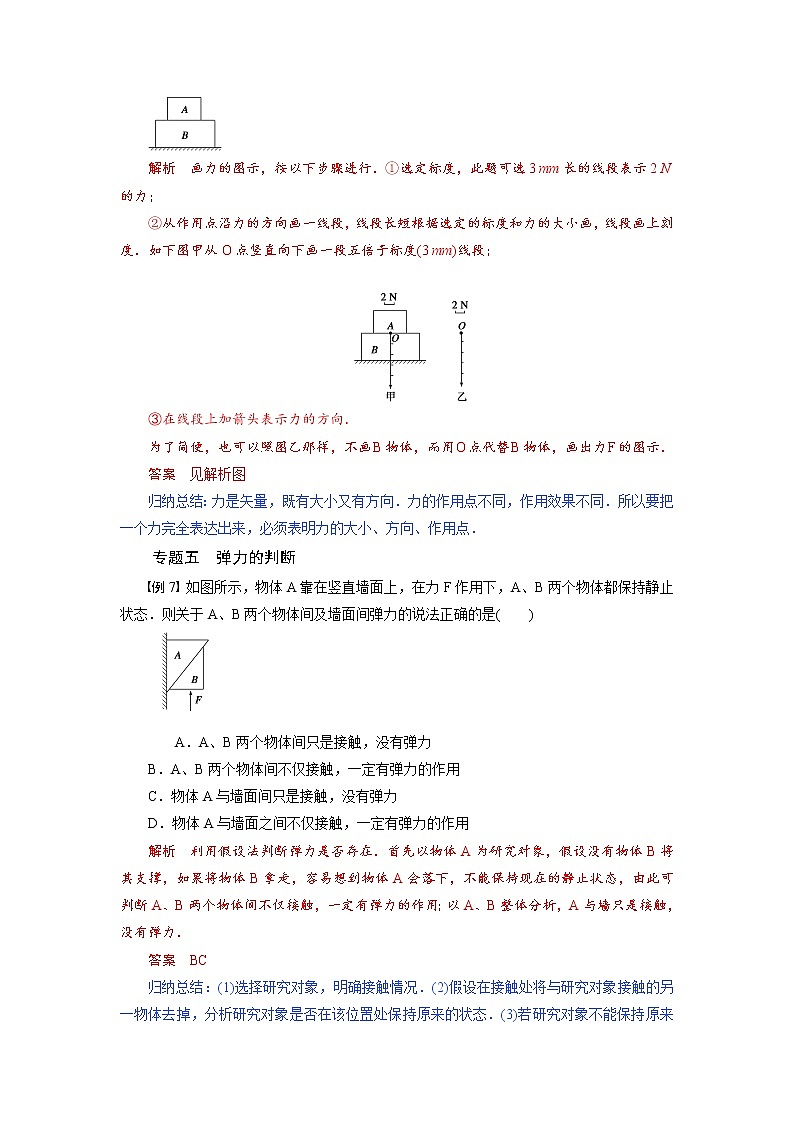 专题  第一节 重力和弹力  题型分析-2020-2021学年高中物理同步备课学案（2019人教版必修第一册）第3页