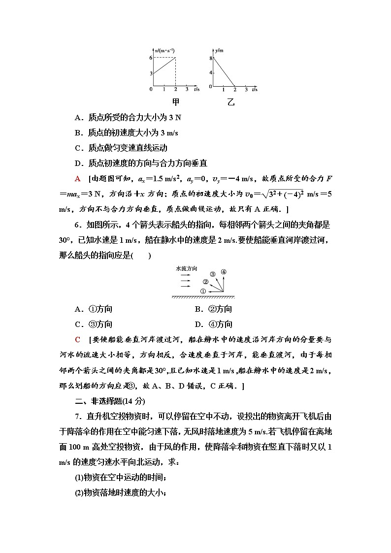 人教版（2019）高中物理必修第二册课时分层作业2 运动的合成与分解第3页