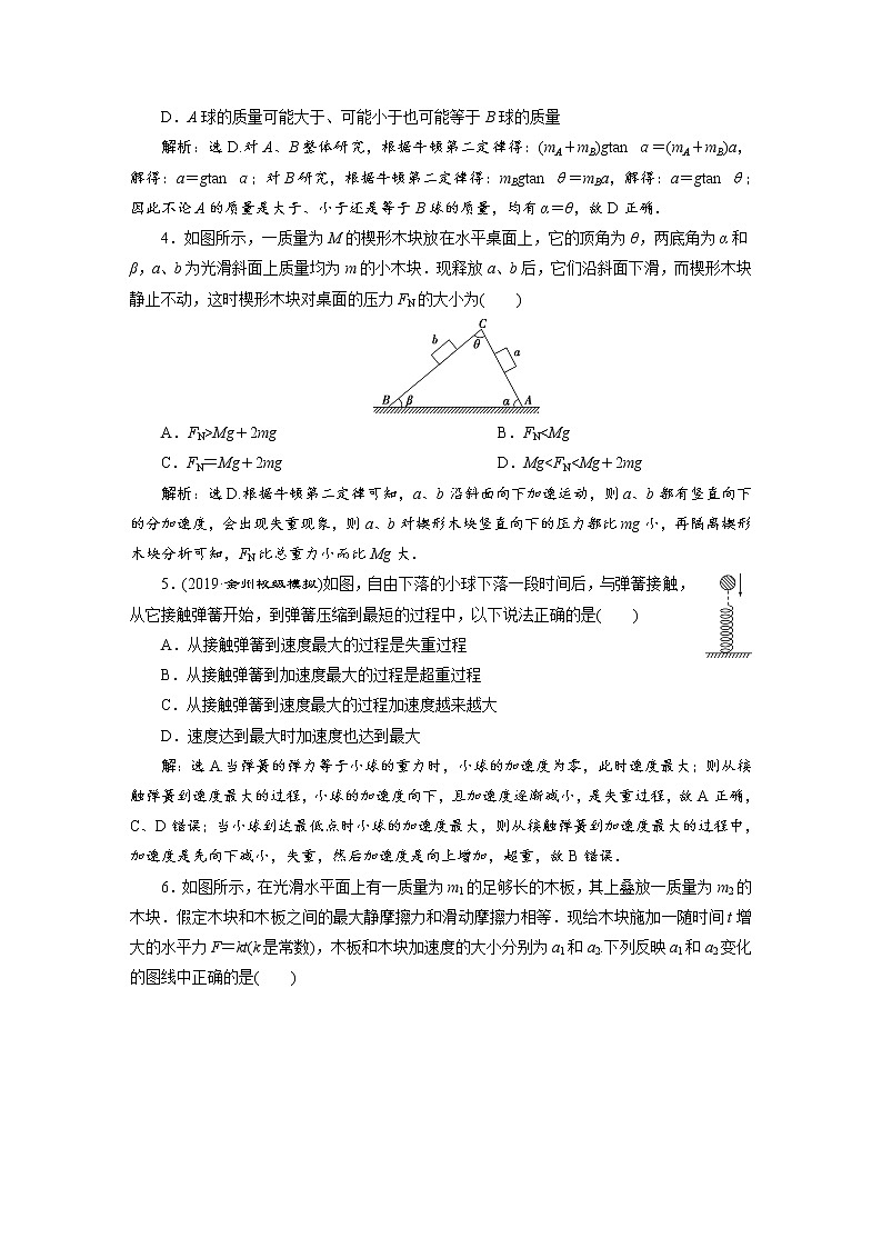 人教版（2019）高中物理必修第一册第四章10 章末过关检测(四)第2页