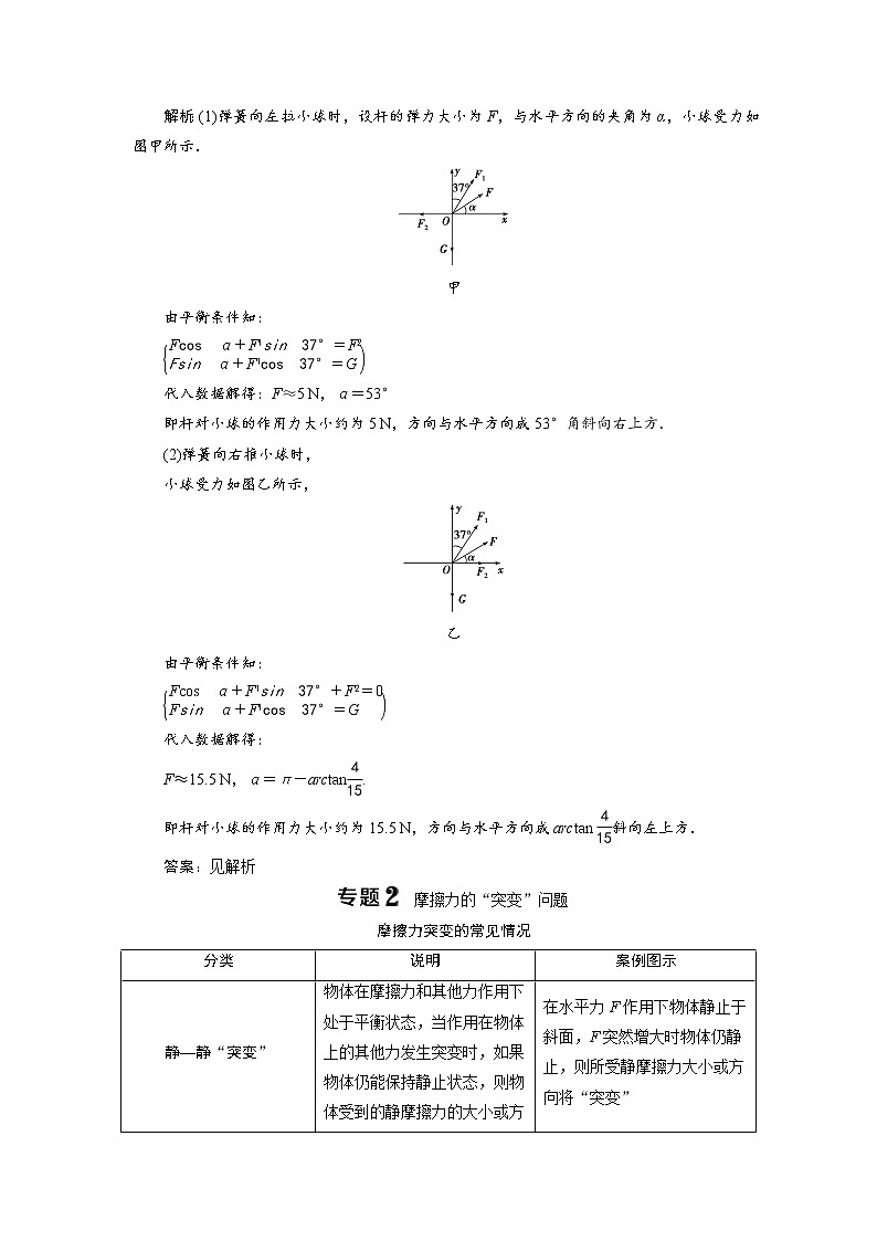 人教版（2019）高中物理必修第一册第三章6 章末优化总结 学案03