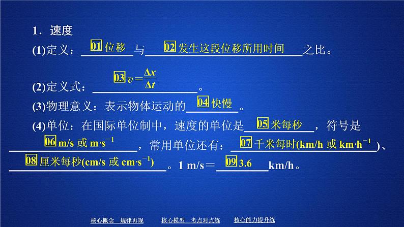人教版（2019）高中物理必修第一册课件第一章  第3节位置变化快慢的描述03