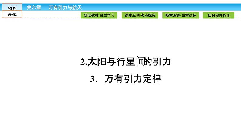 6.2 太阳与行星间的引力 PPT课件01