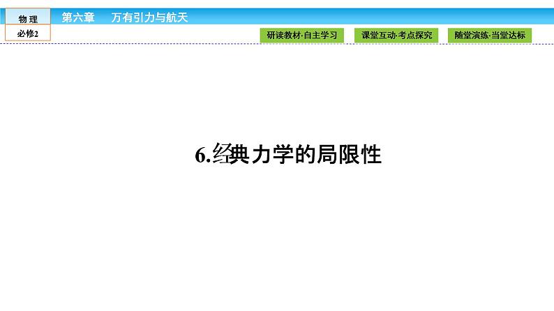 6.6 经典力学的局限性 PPT课件01