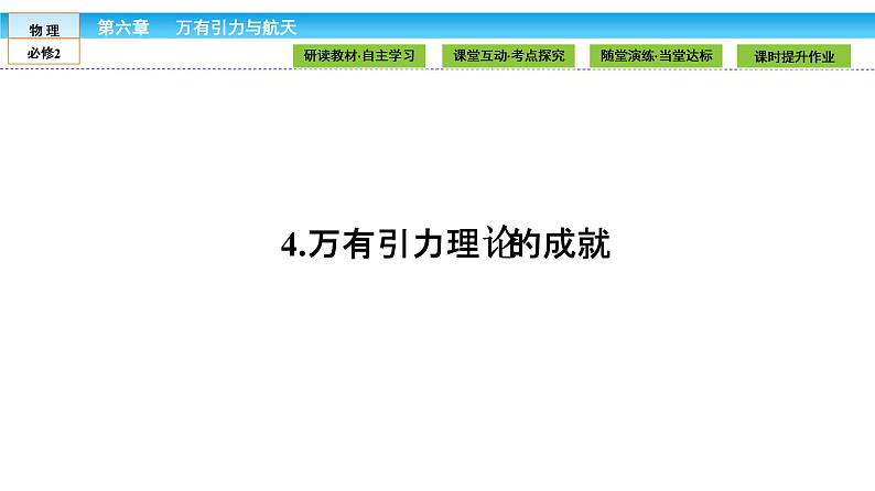 6.4 万有引力理论的成就 PPT课件01