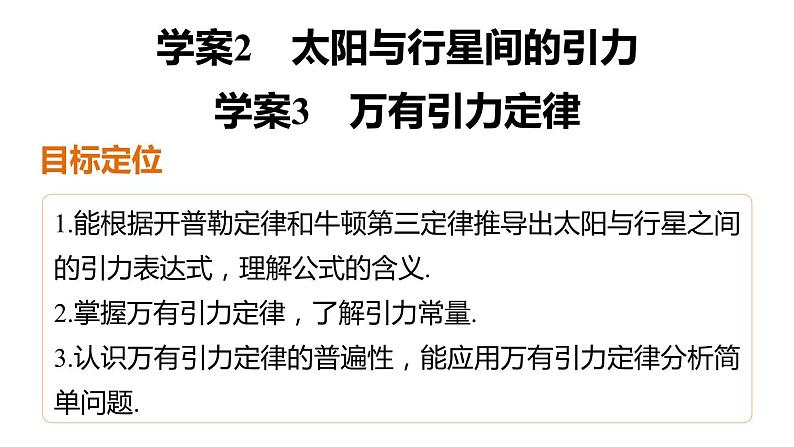 第六章 2-3 太阳与行星间的引力　万有引力定律 PPT课件02