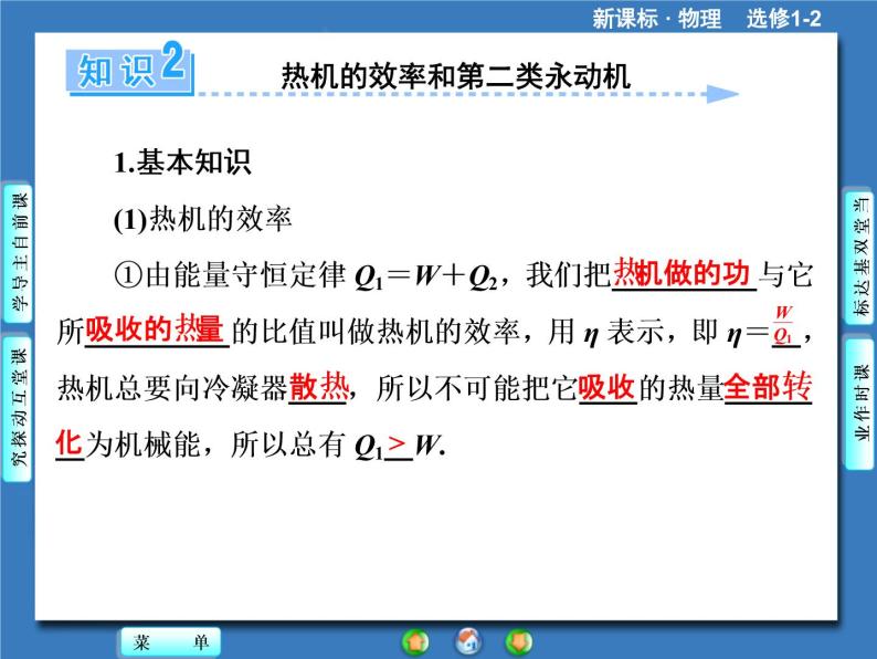 物理選修1選修1-2第二章 能量的守恆與耗散四,熱力學第二定律獲獎ppt