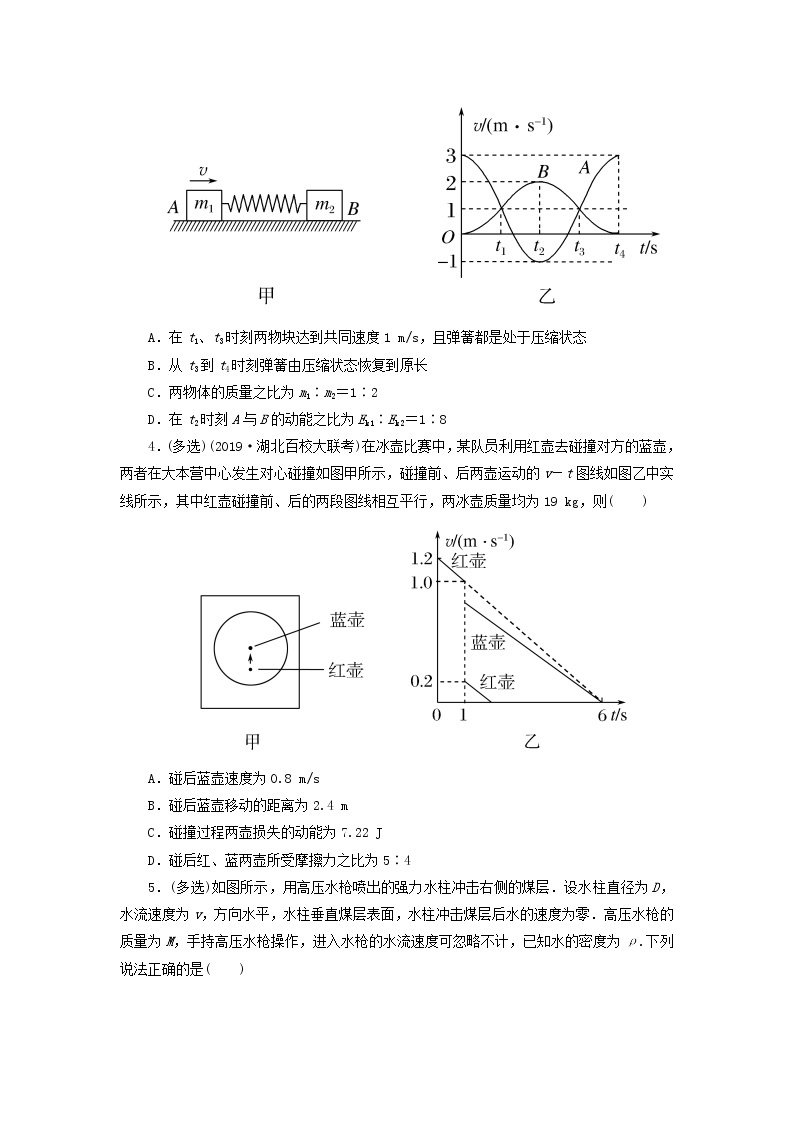 2020届高考物理二轮复习专题练习卷：力学中的动量和能量问题02