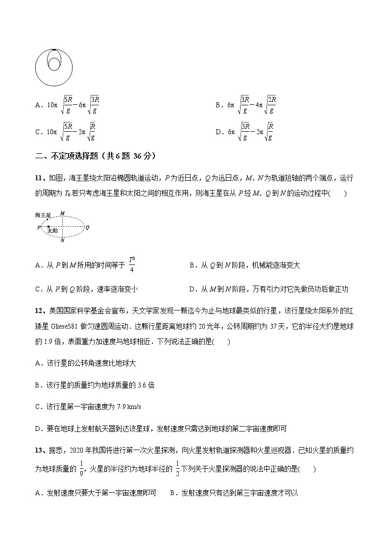 2020届高三高考物理二轮复习强化练习：天体运动第3页