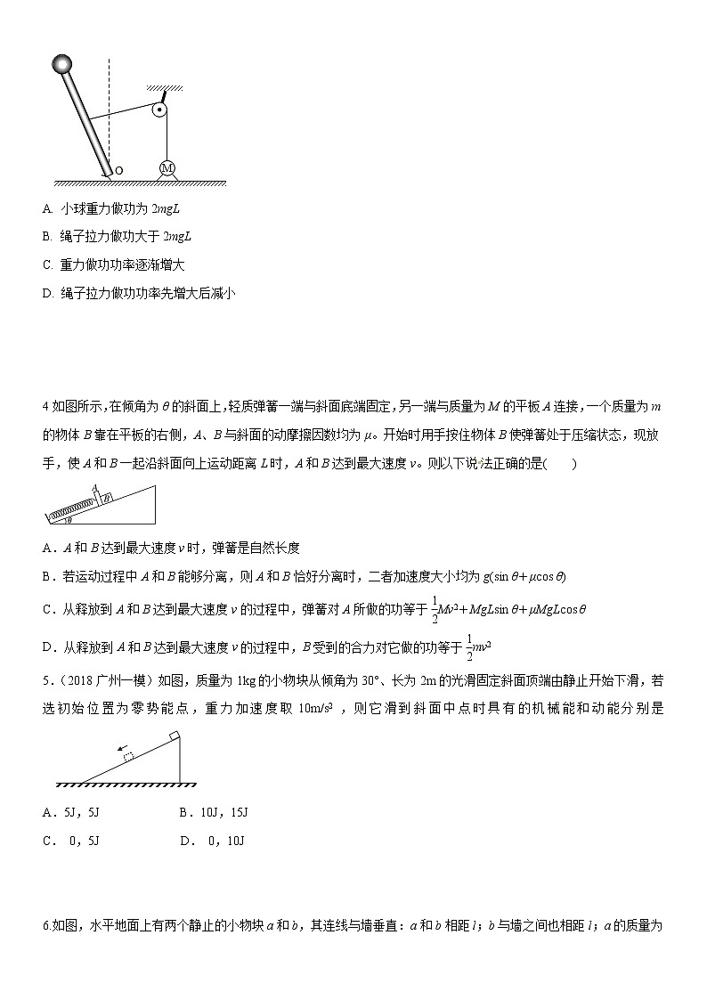 2020届高三高考物理二轮复习专题强化练习：功和能02