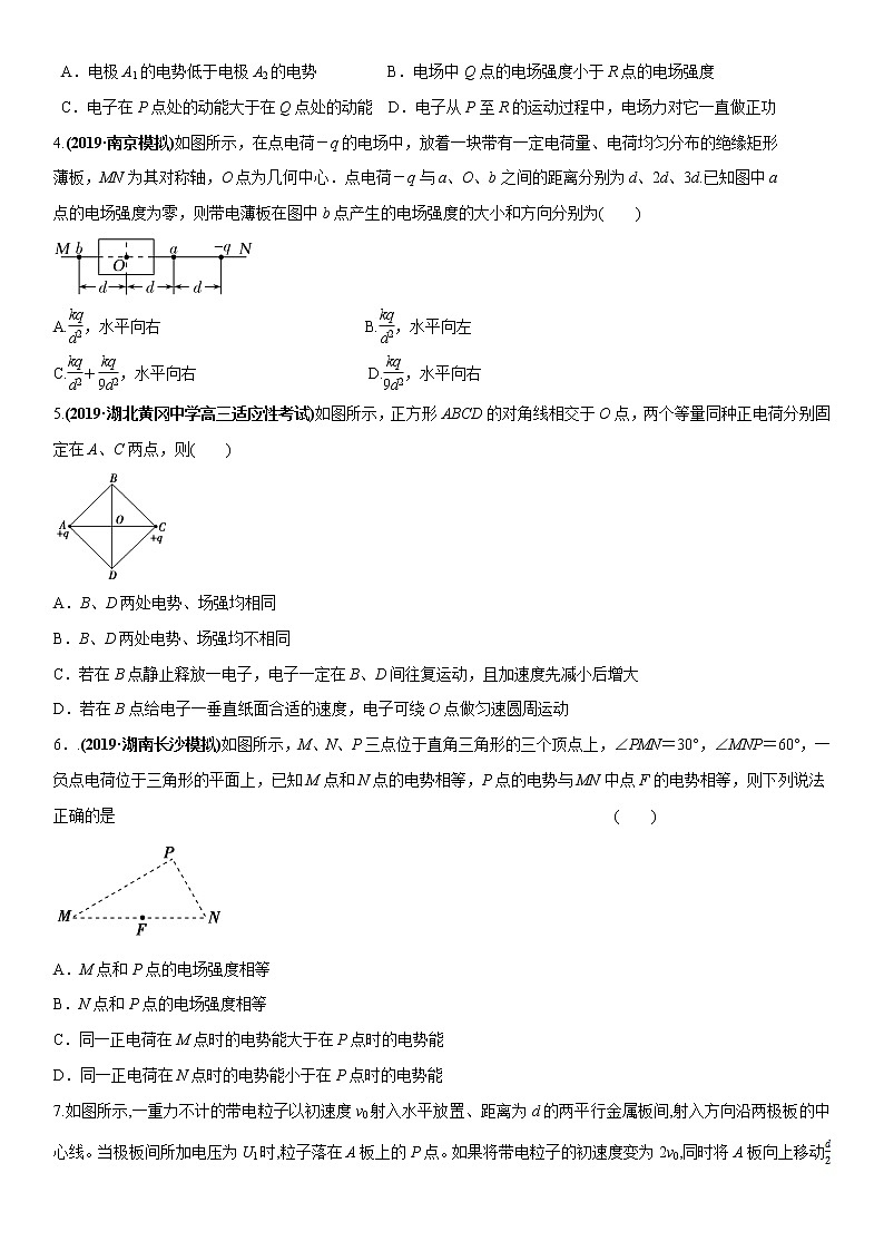 2020届高三高考物理二轮复习专题强化练习：静电场02
