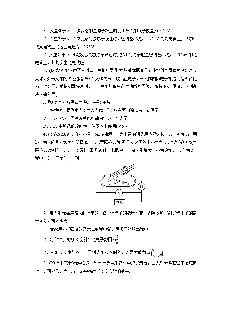 2020届高三高考物理二轮复习专题强化练习卷：力学实验02
