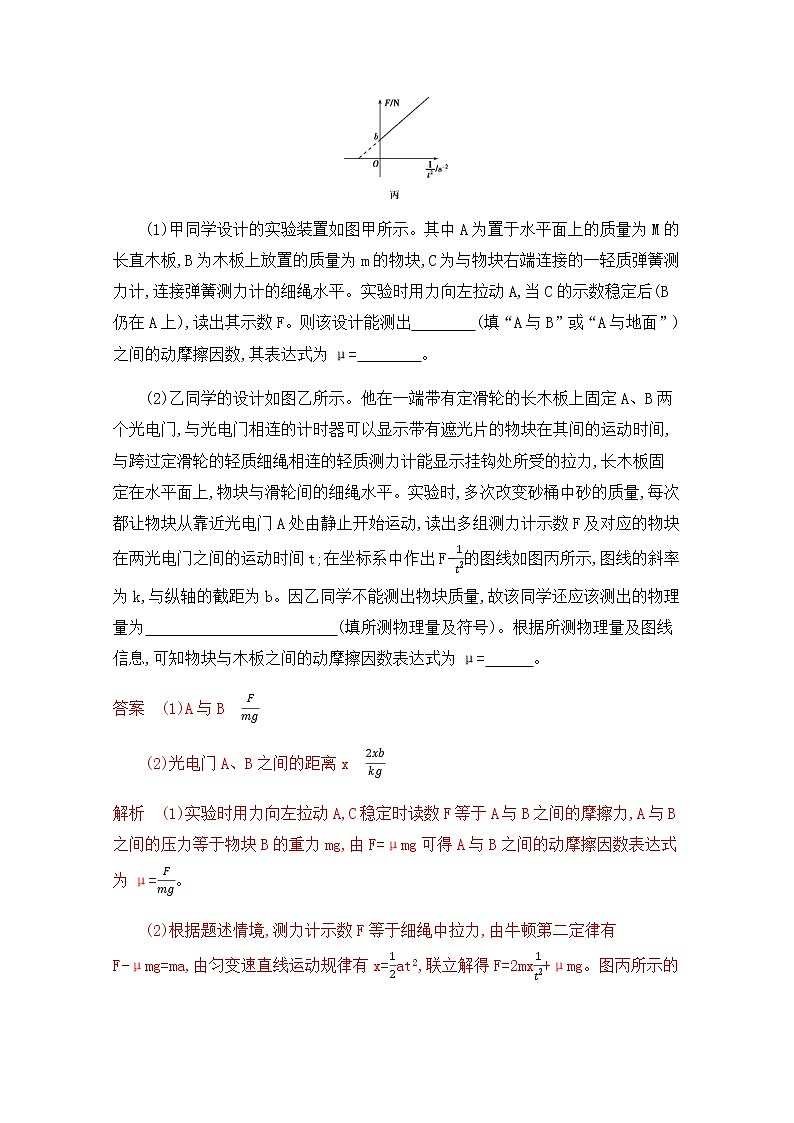 2020届高考物理课标版二轮复习训练题：专题六第12讲 力学实验与创新 Word版含解析02