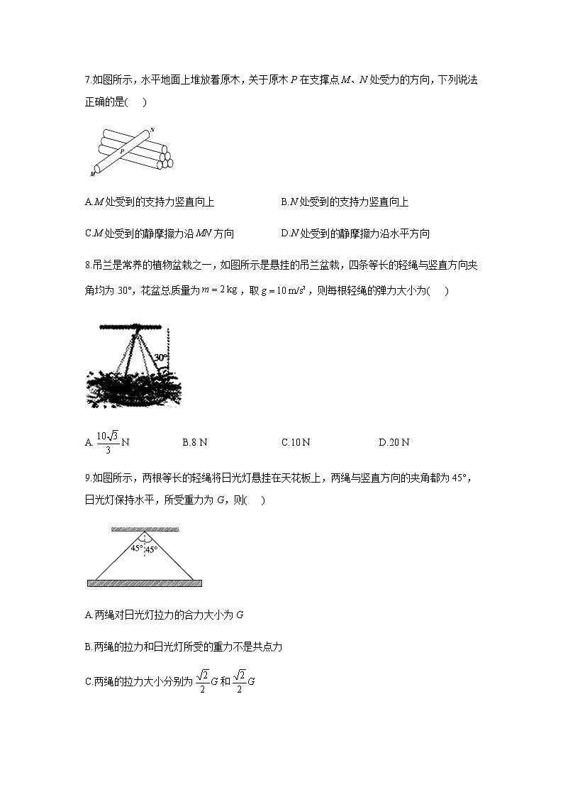 2021届新高考物理二轮复习专题强化双击训练 专题二 力与物体的平衡 A卷03